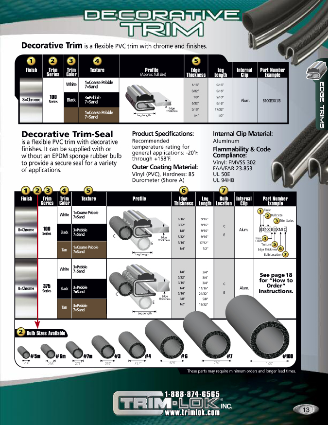 Trim Lok Catalog Edge Trim Rubber Seal Products Trim Lok